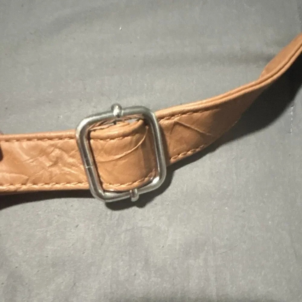 Stone & Co Brown Crossbody Purse, Zip Top, Adjustable Strap, Lined Inner Pockets